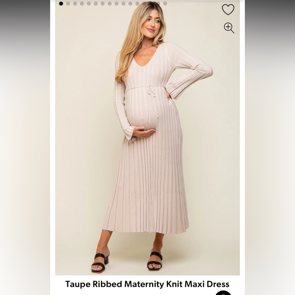 Pink Blush Maternity Ribbed Knit Maxi Dress
